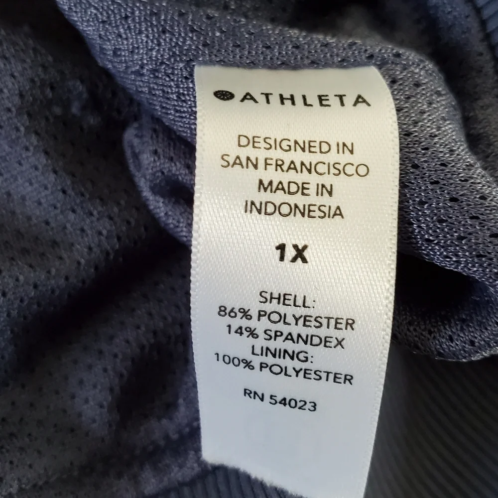 Athleta Plus‎ Size Brooklyn Textured Bomber Jacket 1X Front Zip Stretch Pockets